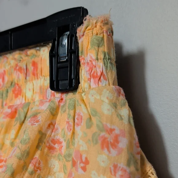 Aerie Floral Lace Trim Mini Skirt - Peach and Pink - Picture 2 of 7